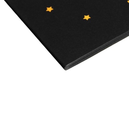 A4 sketchbook, 26 black sheets, "cat on the moon", density 110 gr., Mix-5