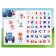 Wooden toy "Blue Tractor" Magnetic board "Teach alphabet"