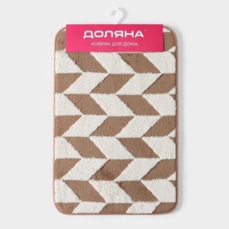Bath and toilet rug of the Dolyan "Rally", 40 × 60 cm, brown color-6