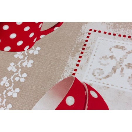 Camelia oilcloth “Cups in polka dots”, 140 cm, roll 20 pog. m-5