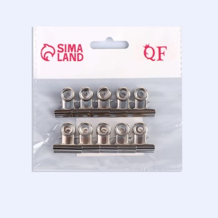 Clamps for nail extension, 2.2 cm, 10 pcs, silver color-4