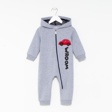 Overalls for a boy, gray color, height 86 cm