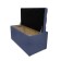 Puff with a lid and weighting, 800 × 400 × 420 mm, Bahama plus matting, Iris color