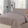 A set with a blanket "Daisy", size 230x250 cm, 50x70 cm - 2 pcs, the color of coffee