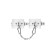 Handcuffs Pecado BDSM, soft with grirts, genuine leather, white