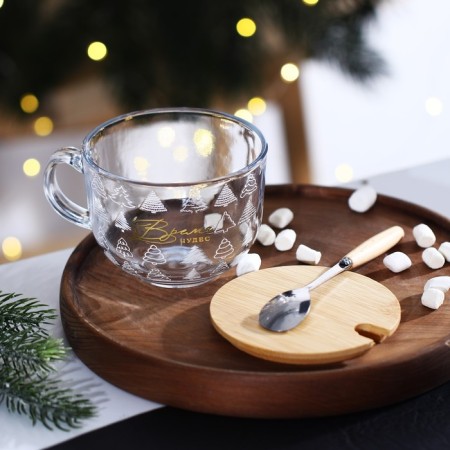 Glass mug "Miracles", 400 ml-4