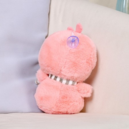 Soft toy "Penguin in a scarf", 24 cm, pink color-2