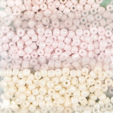 Round beads 6/0 "cloud" pearl 6 colors x 20 g 20x8 cm-1