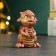 Figure "Dragon Dark" burgundy with gilding, 8cm