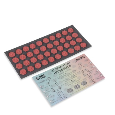 Iplikator-river, the basis of Spanbond, 40 modules, 14 × 32 cm, dark gray/red color-1