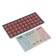 Iplikator-river, the basis of Spanbond, 40 modules, 14 × 32 cm, dark gray/red color