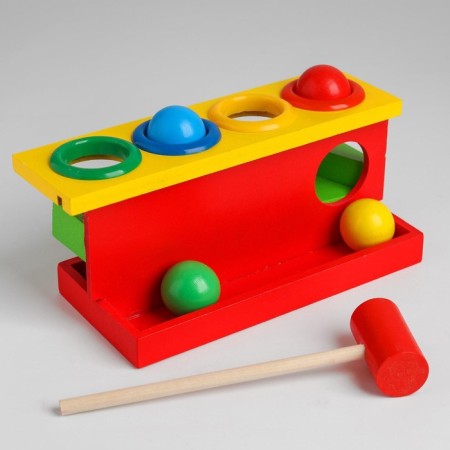 Putting on a rectangular base with 4 balls, descent and hammer-8