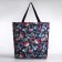 Household bag on a zipper, with a cosmetic bag, blue color