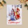 Happy New Year! Santa Claus and Snegurochka, 6 x 8 cm, New Year