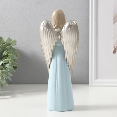 Souvenir Polystone "Girl-Angel in with silver wings" 8x7x22 cm-2