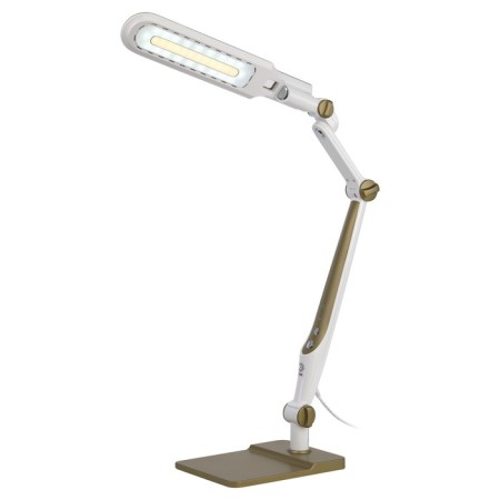 NLED-497-12W-G desktop lamp on the clamp and with the base of gold-6