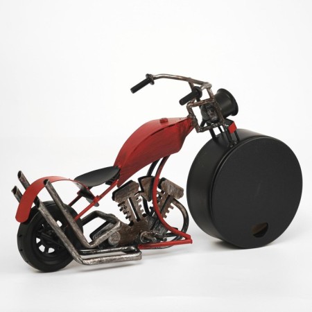 Tables Figure Clock "Retro motorcycle", smooth move, D-9.5 cm, 18 x 29.5 cm, aa-3