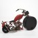 Tables Figure Clock "Retro motorcycle", smooth move, D-9.5 cm, 18 x 29.5 cm, aa