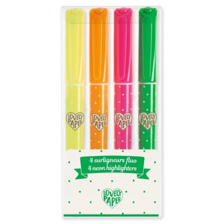 A set of neon markers Djeco, 4 pcs.