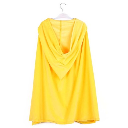 Carnival cloak for children, plush yellow, length 80 cm-8