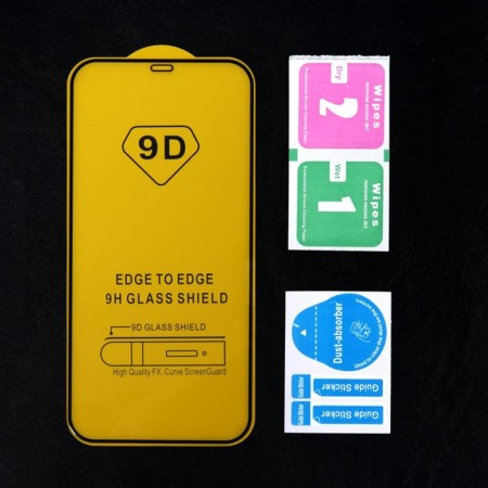 Protective glass 9D Luazon for iPhone 12 Pro Max, full glue, 0.33 mm, 9n-1