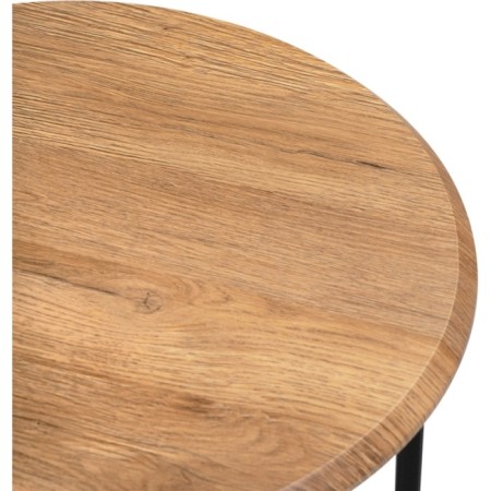 Coffee table Grace Metal, oak woth/black 48x48x61 cm-3