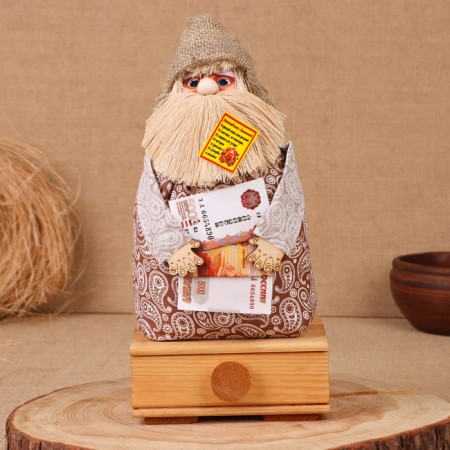 Brownie "Athanasius with a bill", on a chest, 28x15x12 cm