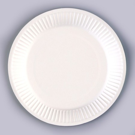 Plate disposable paper plain, green color 18 cm, set 10 pieces-2