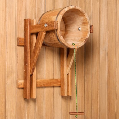Oak pouring device, 15l, stainless hoop-1
