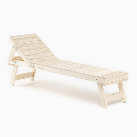 The sunbed is unsuccessful with the adjustable headrest, 206.5x50.5 cm