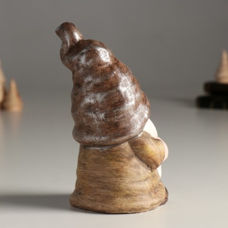 Souvenir Ceramics "Gnomik thought" Beige and cinnamon 9.7x8x16.2 cm-2