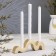 Summary "Waves" for three candles from gypsum, 23.5x3.5x8cm, gold