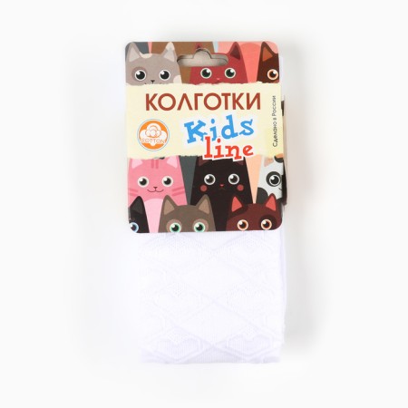 Pantyhose children's openwork, white color, height 68-74 cm-3