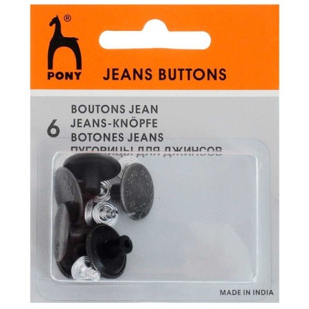 Jeans buttons, d = 17 mm, 6 pcs, 1 pack