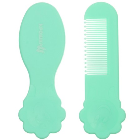 Hair care kit: comb and brush "Flower", Biryuzovoy color-1