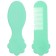 Hair care kit: comb and brush "Flower", Biryuzovoy color