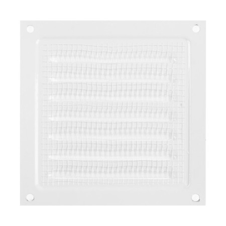 Ventilation grate Zein luxury RM1212, 125 x 125 mm, with a grid, metal, white-5