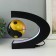 Levitative souvenir "Yin-Yang" Black ball d = 8.5 cm 17.4x8.5x17.4 cm