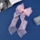 Hair clip "Schoolgirl" bow point, 12x30 cm, pink