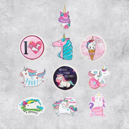 Stickers Stickers "Unicorn", 7 × 7 cm