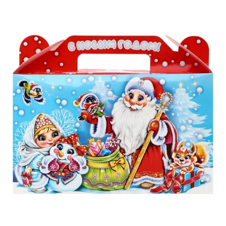 New Year. Gift set of sweets "Time", with a game and animation, 400 g-1