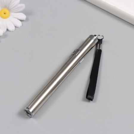 Light light with strap metal "Silver" AAAX2 pcs 1.4x1.4x13.5 cm-1