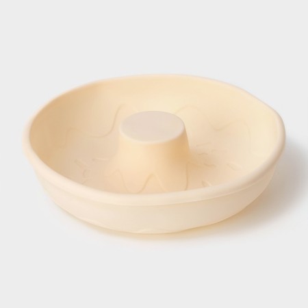Baking uniform "Donut", silicone, d = 21 cm, beige color-2