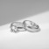 Set of rings 2 pieces of "classic" crystal, white color in silver, dimensionless