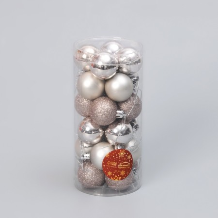 Set of balls plastic D-4 cm, 24 pcs "Classic Assorted"-1