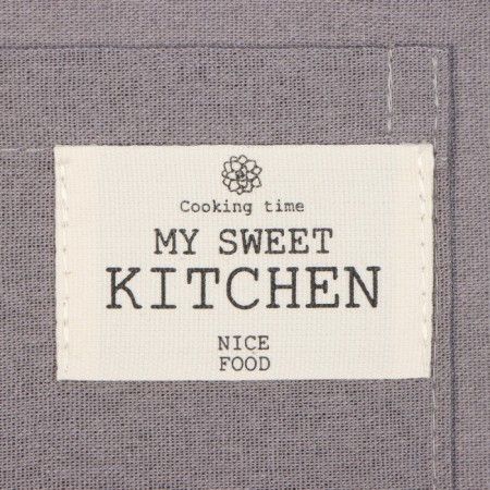 Apron Ethel ECO, Gray Color, 60x64 +/- 6 cm, 70% HL, 30% flax, 190 g/m2-2