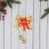 Jewelry decoration "Bolt with bells" 11.5x10 cm, golden red