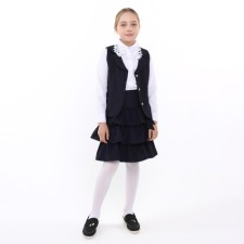 School suit for girls, dark blue color, height 134 cm