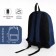 Youth backpack from lightning textiles, external pocket, blue color