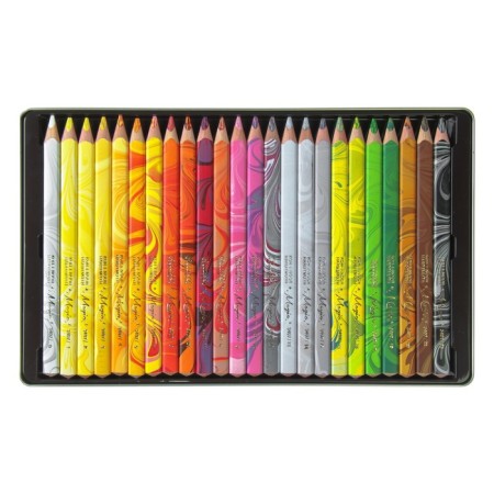 Карандаши 24 цвета Koh-I-Noor 3408 Magic + карандаш-блендер, в металлическом пенале-2